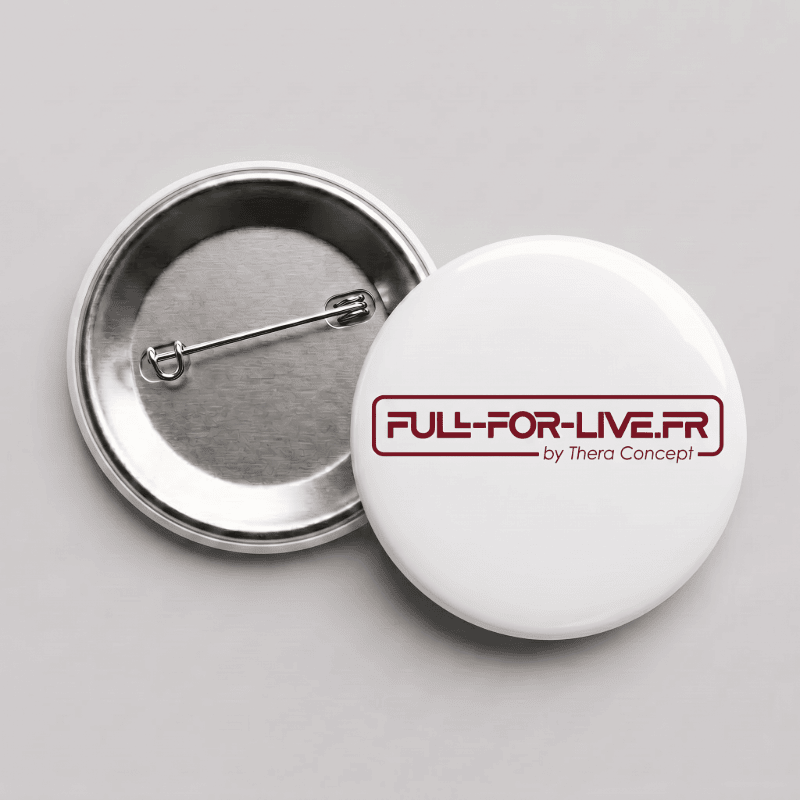 badges personnalisés Full for Live