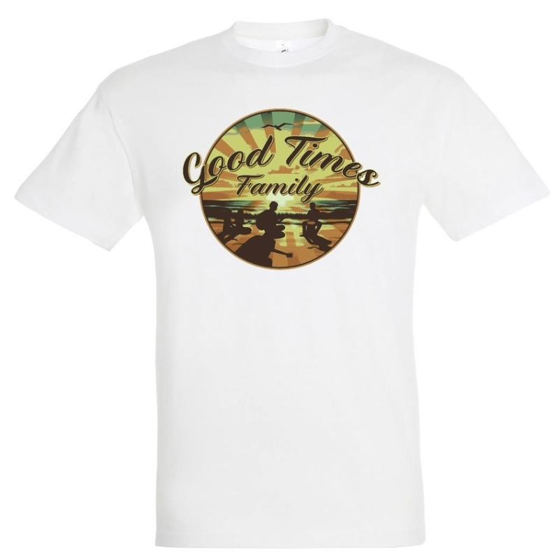 tee-shirt blanc good times family